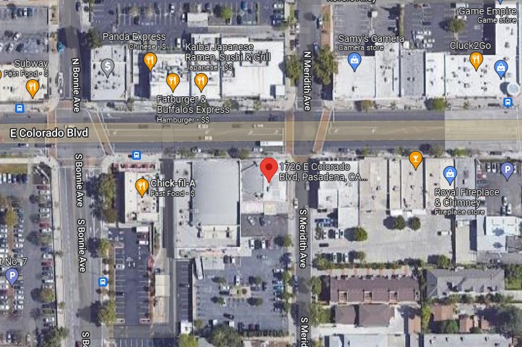 1726 E Colorado Blvd,Pasadena,CA,91106,US Pasadena,CA